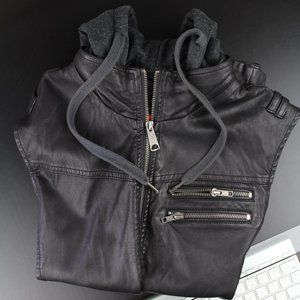 Black Hoodie Sweater Vest - G By Guess